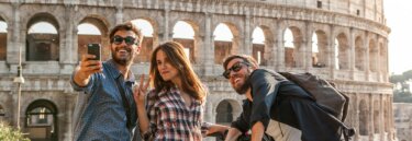 Young Adults at Collosseum, Italy