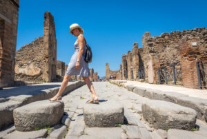 Over 50s Walking in Pompeii