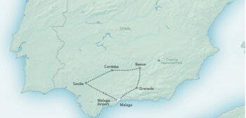 Map of tour Cultural and Scenic Tour of Andalusia