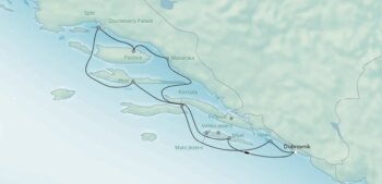 Map of tour Dalmatian Island Coastal Cruise