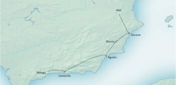 Map of tour Southern Spain for Solo Travellers