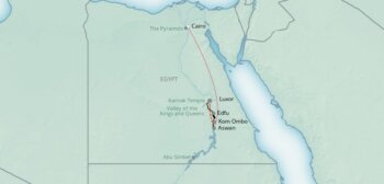 Map of tour Historical Egypt with Luxury Nile Cruise