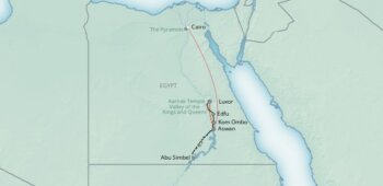 Map of tour Archaeological Tour of Egypt with Luxury Nile Cruise