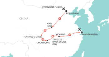 Map of tour Inclusive Best of China Tour