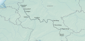 Map of tour New Year Inclusive Danube River Cruise