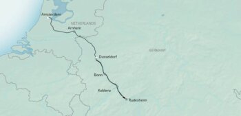 Map of tour Autumnal Rhine River Cruise – Amsterdam to Dusseldorf