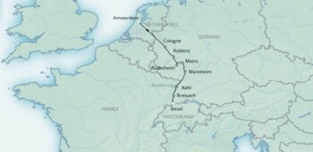 Map of tour Rhine History and Vineyards Cruise