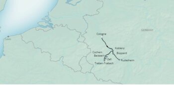 Map of tour Rhine and Moselle Jazz and Wine Solos Cruise