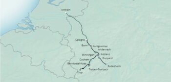 Map of tour Middle Rhine Cruise to Cologne