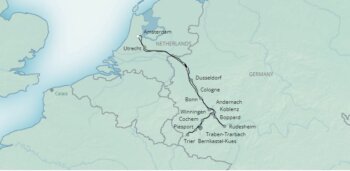 Map of tour Wine Rivers of Rhine and Moselle, 14 Nights