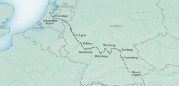 Map of tour Rhine and Main Cruise for Solo Travellers