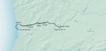 Map of tour Inclusive Cultural Douro Cruise