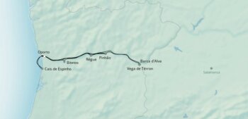 Map of tour Walking the Douro