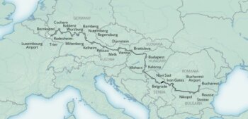 Map of tour Three-Week European River Cruise From Bulgaria