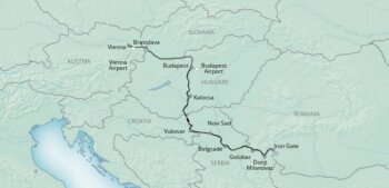 Map of tour Budapest and the Scenic Danube