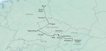 Map of tour Central European River Cruise To Budapest