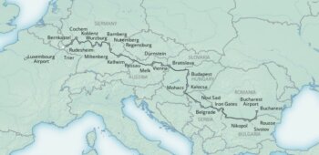 Map of tour European Continental Cruise From Bulgaria