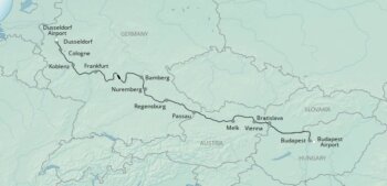 Map of tour Christmas and New Year Danube Cruise