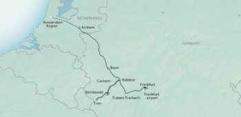 Map of tour Cultural and Wine River Cruise on the Rhine and Moselle