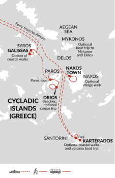 Map of tour Greek Island Ferry Explorer