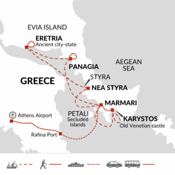 Map of tour Greek Island Cruise