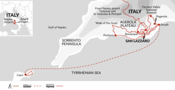 Map of tour Amalfi Coast Walking