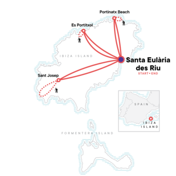 Map of tour Hiking Tour of Ibiza