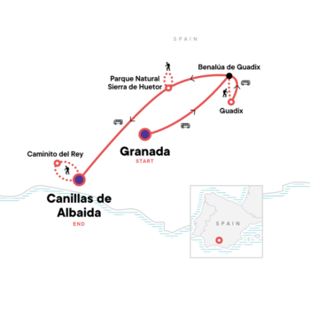 Map of tour Spain Walking Tour in Andalusia