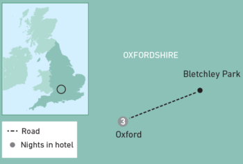 Map of tour New Year In Oxford for Singles