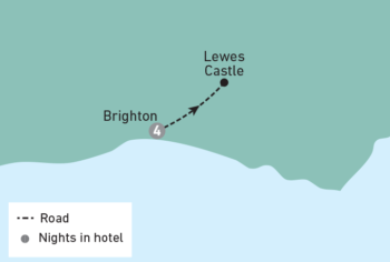 Map of tour Christmas In Brighton for Singles