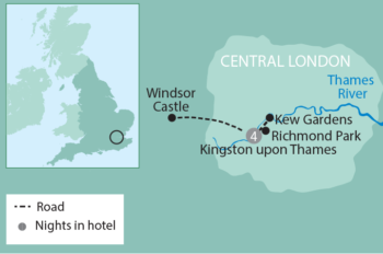 Map of tour Singles Christmas Break In London