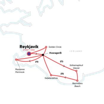 Map of tour Wellness in Iceland’s Natural Beauty