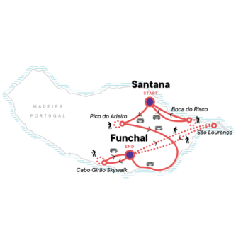 Map of tour Walking Tour of Madeira